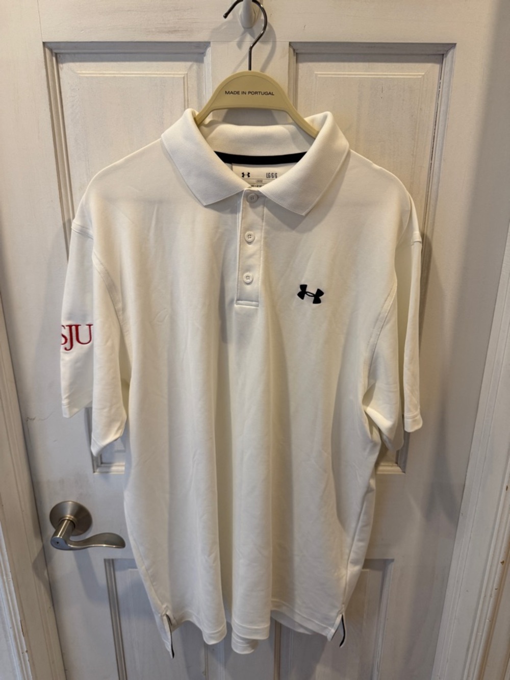 Under Armour Men’s L St. John’s University White Dri-Fit Polo NWT
